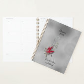 Crimson Butterfly Bloom Spiral notebook Planer (Anzeige)