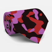 Crimson Camouflage in Lavender Deep Black Krawatte (Gerollt)