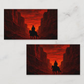 Crimson Canyon Abenteuer-Einladung Begleitkarte (Vorne/Hinten)