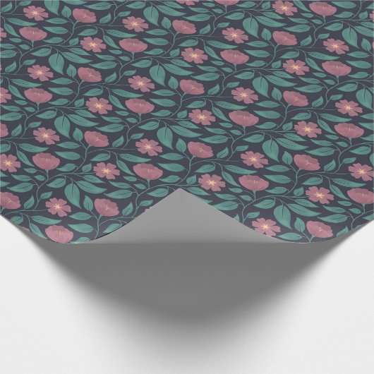 Crimson Cascade Geschenkpapier (Ecke)