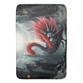 Crimson Cathedral Swan. Badematte (Vorderseite Vertikal)