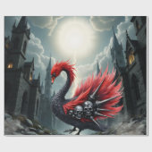 Crimson Cathedral Swan. Geschenkpapier (Flach)