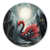 Crimson Cathedral Swan Keramikknauf (Vorderseite)