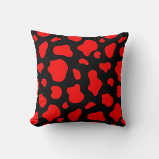 Crimson & Charcoal Spotted Decorative Pillow Kissen