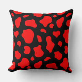 Crimson & Charcoal Spotted Decorative Pillow  Kissen