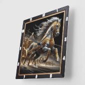 Crimson Chariot: Schattenzorn Quadratische Wanduhr (Winkel)