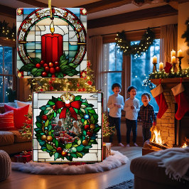 Crimson Christmas Candle Imitats verkleben Glass Keramikornament