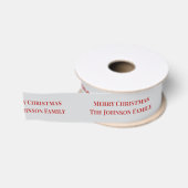 Crimson Christmas - Grau Ripsband (Spule)