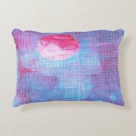 Crimson Clover Abstrakt Art Circles Grill Pink Blu Zierkissen