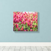 Crimson Clover Field-Wildblumen Leinwanddruck (Insitu (Holzboden))