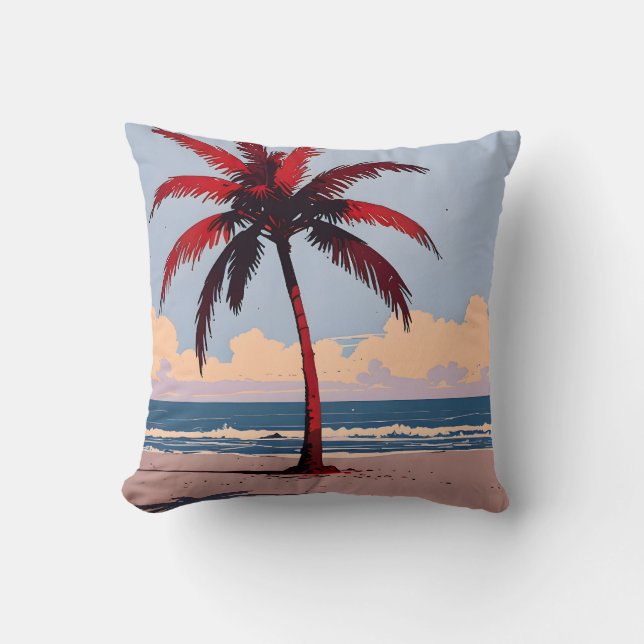 Crimson Coastline Kissen (Vorderseite)