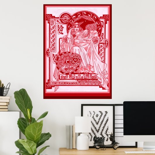 Crimson Corbie Queen Poster (Heimbüro)