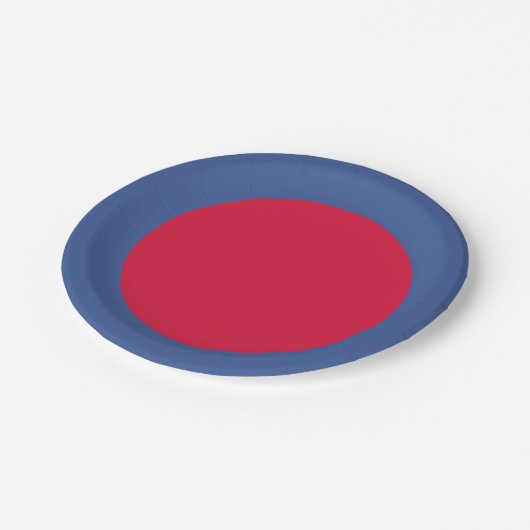 Crimson Core Bold Party Plate - Anpassbar Pappteller (Schrägansicht)
