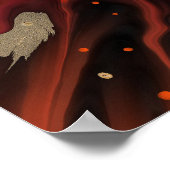 Crimson Core – Fiery Abstract Energy Burst Poster (Ecke)