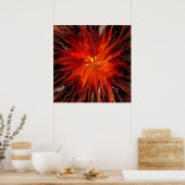 Crimson Core – Fiery Abstract Energy Burst Poster (Küche)