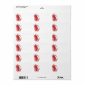 Crimson Crab als unanständige Adresse Adressaufkleber (Vorne)