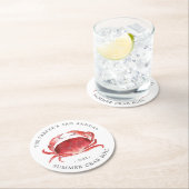 Crimson Crab Boil Runder Pappuntersetzer (Vor Ort)