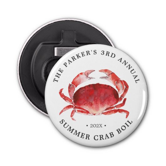 Crimson Crab | Crab Boil Event Flaschenöffner (Vorderseite)