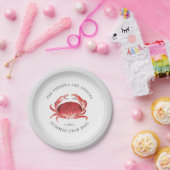 Crimson Crab | Crab Boil Event Grau Pappteller (Party)