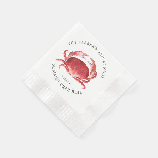 Crimson Crab | Crab Boil Event Serviette (Ecke)
