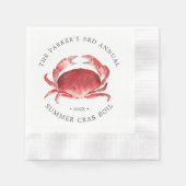 Crimson Crab | Crab Boil Event Serviette (Vorderseite)