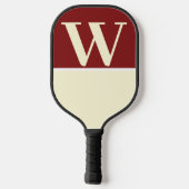 Crimson & Cream Uni Monogram Pickleball Paddel Pickleball Schläger (Rückseite)