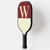 Crimson & Cream Uni Monogram Pickleball Paddel Pickleball Schläger (Links)