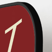 Crimson & Cream Uni Monogram Pickleball Paddel Pickleball Schläger (Linke Seite)