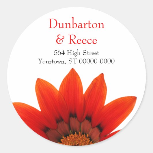 Crimson Daisy Stickers (Vorderseite)