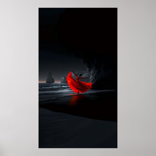Crimson Dance: Einsamkeit an der dunklen Küste Poster (Vorne)