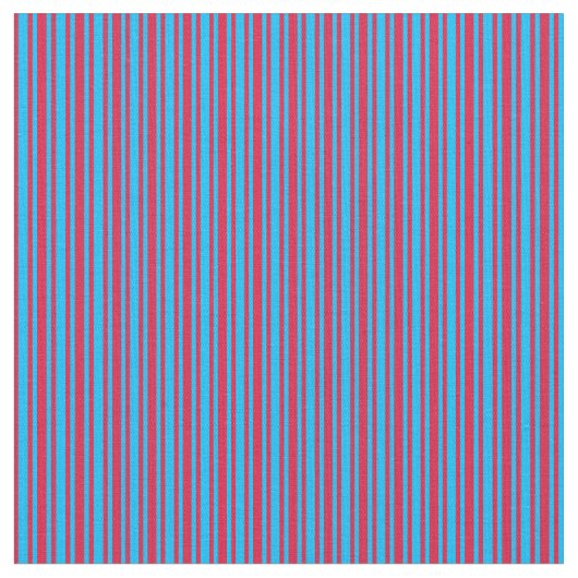 Crimson & Deep Sky Blue Striping Muster Stoff (Nahaufnahme)