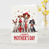 Crimson Dogs Muttertagskarte Karte (Gelbe Blume)