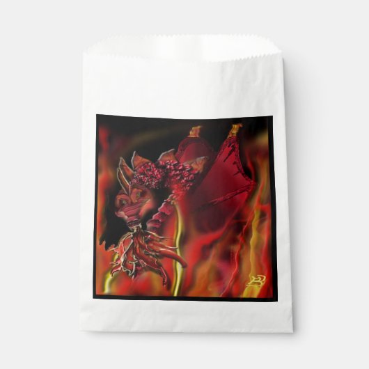 Crimson Dragon Favor Bags Geschenktütchen (Vorderseite)