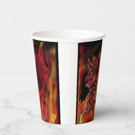 Crimson Dragon Paper Cup Pappbecher (Rechts)