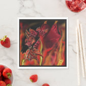 Crimson Dragon Paper Napkin Serviette (Beispiel)