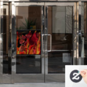 Crimson Dragon Window Cloning Fensteraufkleber (Büro Tür)