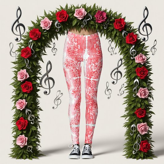 Crimson Echoes Leggings