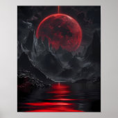 Crimson Eclipse: Eine dunkle Fantasielandschaft Poster (Vorne)