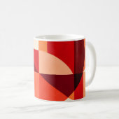 Crimson Ember Geometric Abstract Kaffeetasse (VorderseiteRechts)