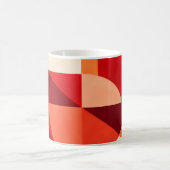 Crimson Ember Geometric Abstract Kaffeetasse (Mittel)