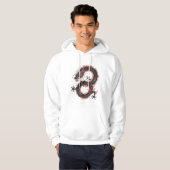 Crimson Ember Tinten-Drache Hoodie (Vorne ganz)