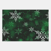 Crimson Emerald & Royal Blue Snowflake Pattern Geschenkpapier Set (Vorderseite 2)