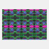 Crimson-Equent Blue - Vivid Leaf Wrapping Paper Geschenkpapier Set (Vorderseite 2)