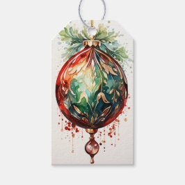 Crimson & Evergreen: Eine Fusion rot & grün Geschenkanhänger