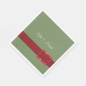 Crimson & Evergreen Weihnachten Serviette (Ecke)