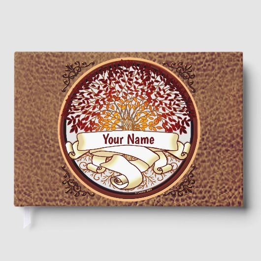 Crimson Family Tree Familienname Gästebuch (Vorderseite)