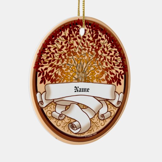 Crimson Family Tree Keramikornament (Rechts)