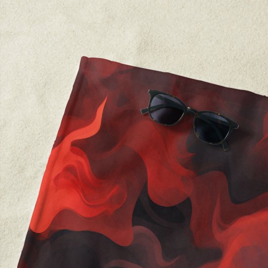 Crimson Fire Flow Strandtuch (Beispiel)