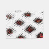 Crimson Flameburst Fleece Blanket (Vorderseite (Horizontal))
