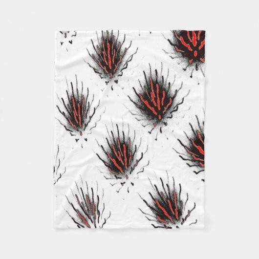 Crimson Flameburst Fleece Blanket (Vorderseite)